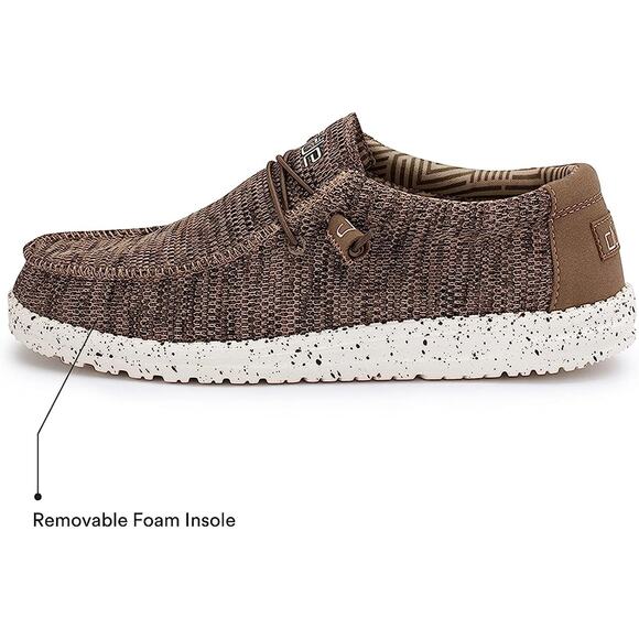 NWT  Hey Dude Men's Wally Sox Brown Size 12 | Men’s Shoes & Light-Weight - Picture 3 of 5